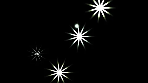Flash graphic effect of stars on black background Video stock 241104591
