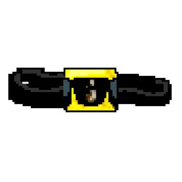 Flash headlamp flashlight game pixel art vector illustration Stock Illustration