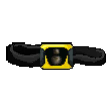 Flash headlamp flashlight pixel art vector illustration Stock Illustration