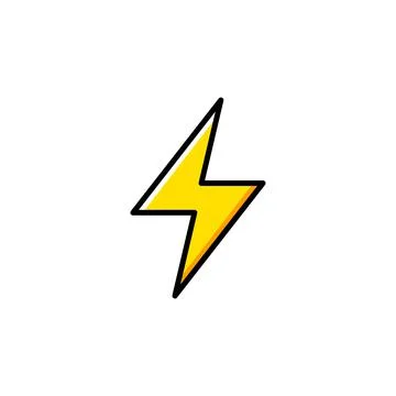 Flash icon. Bolt of lightning vector. Lightning illustration. Streak of light Stock Illustration