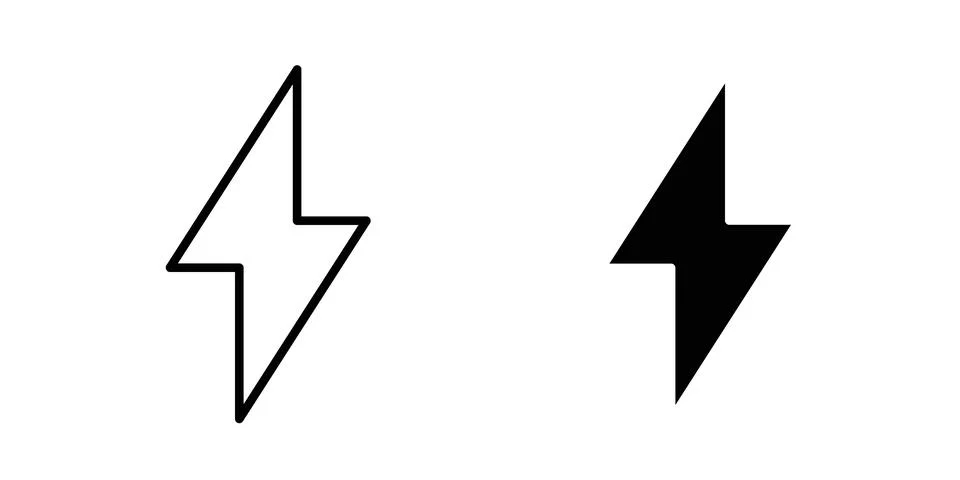 Flash icon design. Simple Vector illustrations.. Stock Illustration
