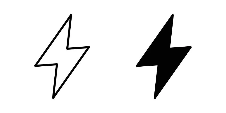 Flash icon graphic element. web icon set Stock Illustration