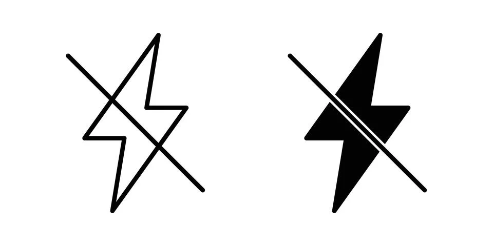 Flash off icon vector design illustrations Illustrazione stock