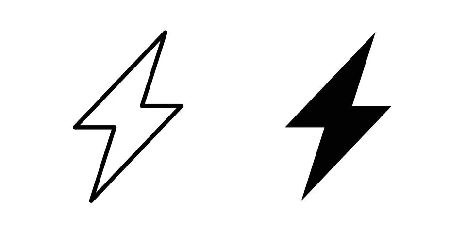 Flash icon for web projects Stock Illustration
