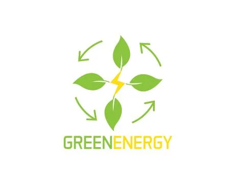 Flash leafs logo Stock Illustration