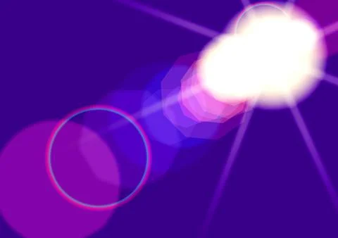 Flash of light , background with glare . Modern design template for posters, ad Illustrazione stock