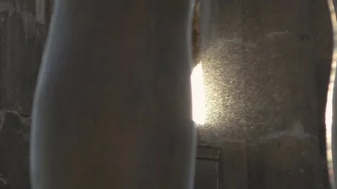 Flash of Light between two Columns in Naples Stock Footage 81067207