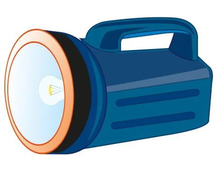 Flash-light with handle Illustrazione stock