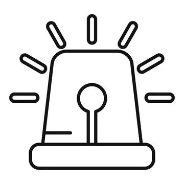 Flash light icon outline vector. Anti terrorist attack Stock Illustration