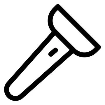 Flash light line icon vector illustration isolated on white background 스톡 일러스트