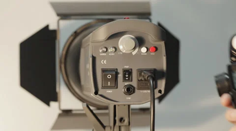 Flash light measure with Light meter Stock Footage 35909911