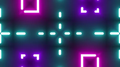 Flash light neon wall 5 Stock Footage 119425806