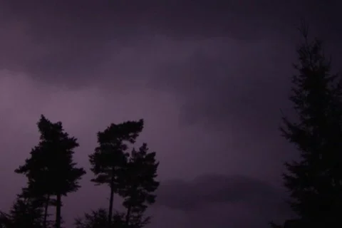 Flash of light in night sky (SD Version) Stock Footage