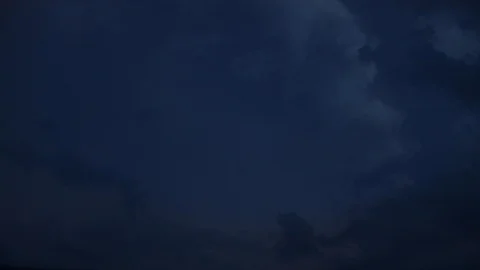 Flash of Lighting in the sky during the storm Video stock 111889594