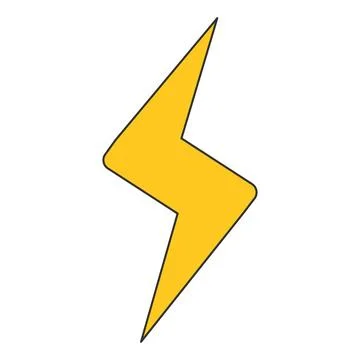 Flash lightning bolt weather on isolated white background Stock Illustration