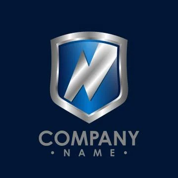 Flash lightning logo template, badge with lightning symbol, design element wi Stock Illustration