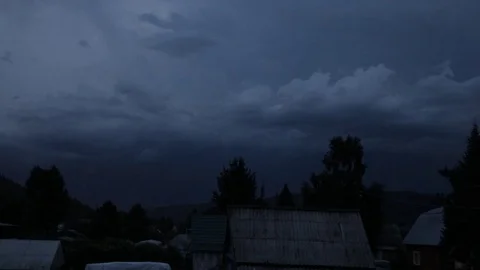 A flash of lightning in the night Stock-Footage 71154177