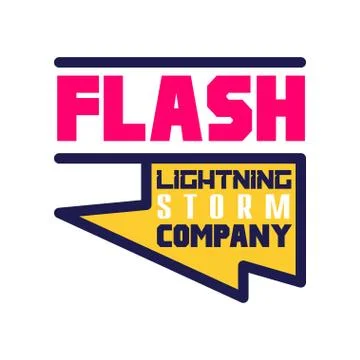 Flash lightning storm company logo template, design element for business badge Stock Illustration