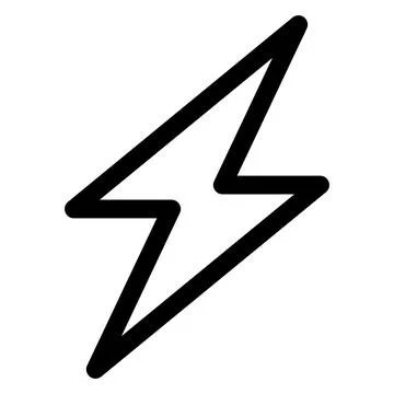 Flash line icon vector illustration isolated on white background Stock Illustration