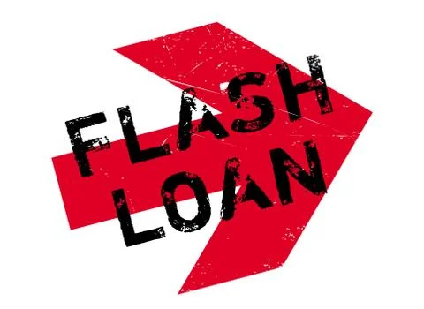Flash Loan rubber stamp Stock Illustration