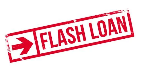 Flash Loan rubber stamp Stock Illustration
