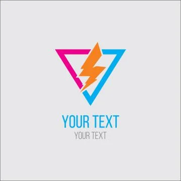 Flash logo design concept Stock Illustration