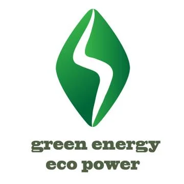 Flash Logo design vector template. Thunderbolt symbol. Green Energy Power ele Stock Illustration