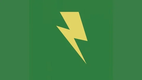 The flash logo on a green background and yellow lightning bolt with green 動画素材 335701250