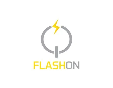 Flash on logo Stock Illustration