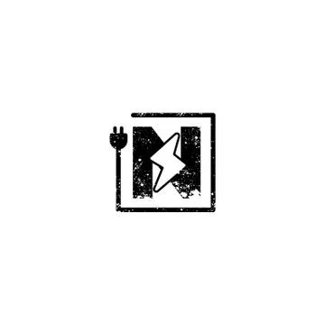 Flash logo initial n symbol electrical vector icon element isolated Stock Illustration