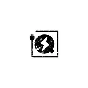 Flash logo initial q symbol electrical vector icon element isolated Stock Illustration