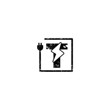 Flash logo initial t symbol electrical vector icon element isolated Stock Illustration