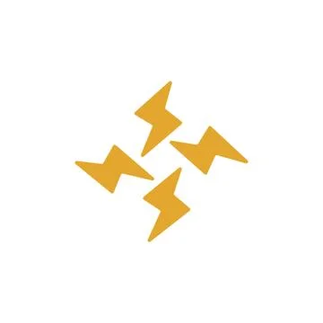 Flash logo symbol electrical vector icon element isolated Stock Illustration