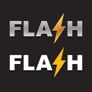 Flash Logo. Vector Ilustração Stock