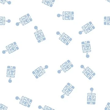 Flash mate light meter glyph vector seamless pattern 스톡 일러스트