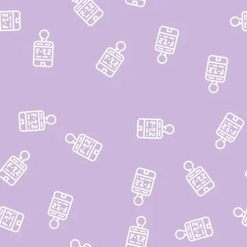 Flash mate light meter line vector seamless pattern Stock Illustration