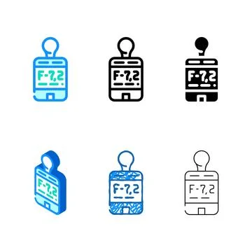 Flash mate light set meter color icon vector Illustrazione stock
