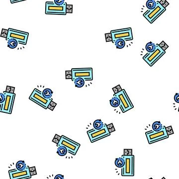 Flash media data recovery vector seamless pattern Stock Illustration