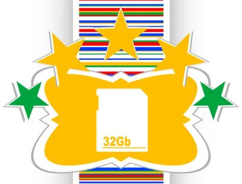 Flash memory card internet web button (icon) Stock Illustration