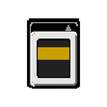 Flash memory card pixel art vector illustration Stockillustratie