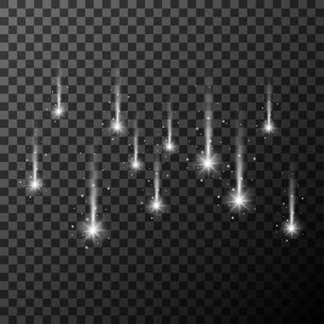 Flash meteorite vector glitter on a transparent background Stock Illustration