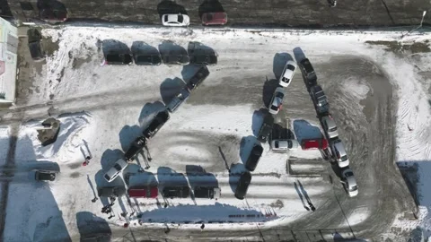 Flash mob action of veterans of the Russian wars in support of Putin aerial Stock Footage 171424984