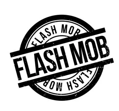 Flash Mob rubber stamp Stock Illustration