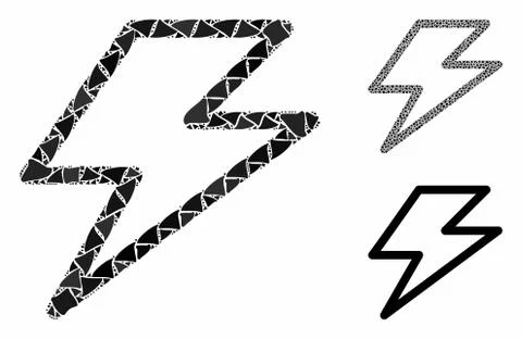 Flash Mosaic Icon of Joggly Elements Stock Illustration