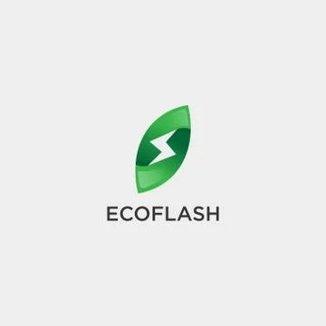 Flash nature leaf simple logo template vector illustration icon element Stock-Illustration