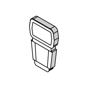 Flash photo camera isometric icon vector illustration 스톡 일러스트