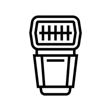 Flash photo camera line icon vector illustration Illustrazione stock