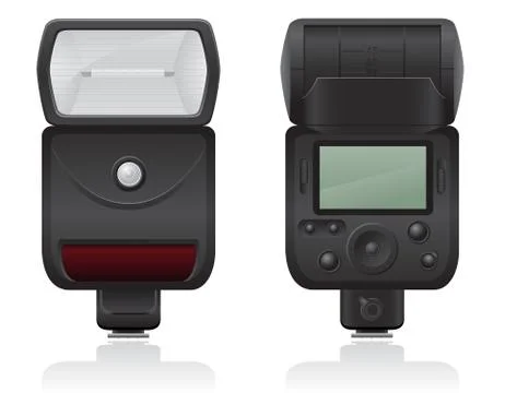 Flash photo camera vector illustration Illustrazione stock