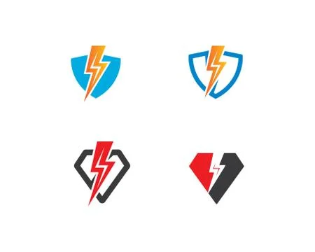 Flash power thunder illustration vector Stock Illustration