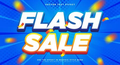 Flash Sale 3d editable text effect Template 库存插图